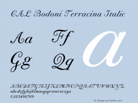 CALBodoniTerracina-Italic Version 1.003图片样张
