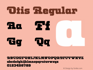Otis Regular Version 1.0 08-10-2002图片样张