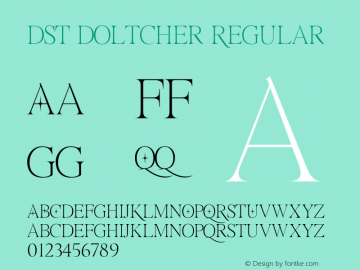 DST Doltcher Version 1.000;February 5, 2022;FontCreator 14.0.0.2794 64-bit图片样张