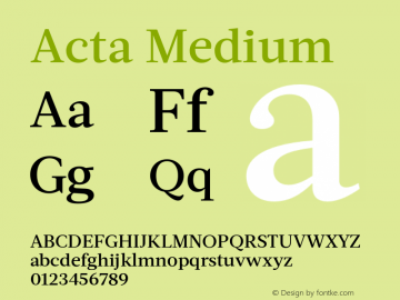 Acta-Medium Version 1.000图片样张