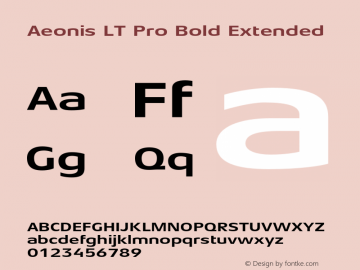 Aeonis LT Pro Bold Extended Version 1.100图片样张