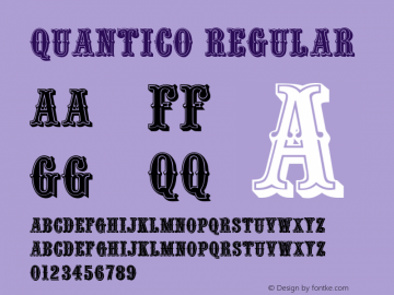 Quantico Regular Version 1.0 17-12-2002图片样张
