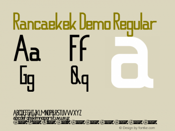 Rancaekek Demo Version 1.003;Fontself Maker 3.5.4图片样张