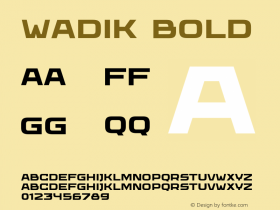 Wadik Bold Version 1.001;Fontself Maker 3.5.4图片样张