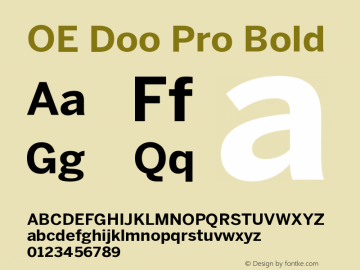 OEDooPro-Bold Version 1.001;PS 001.001;hotconv 1.0.88;makeotf.lib2.5.64775图片样张