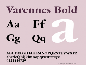 Varennes Bold Version 1.0 08-10-2002图片样张