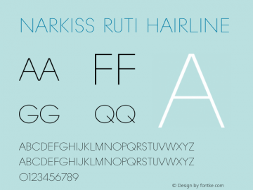 Narkiss Ruti Hairline Version 1.000图片样张