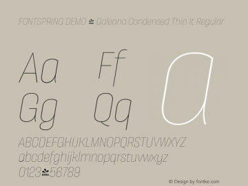 FSP DEMO - Gln Cndnsd Thn t Regular Version 0.000;hotconv 1.0.109;makeotfexe 2.5.65596图片样张
