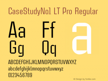 CaseStudyNo1LTPro-Regular Version 1.000;PS 001.000;hotconv 1.0.38图片样张