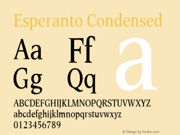 Esperanto Condensed Version 1.00图片样张