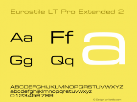 EurostileLTPro-Ex2 Version 1.000;PS 001.000;hotconv 1.0.38图片样张