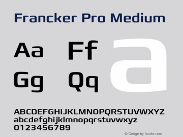 FranckerPro-Medium Version 1.00图片样张