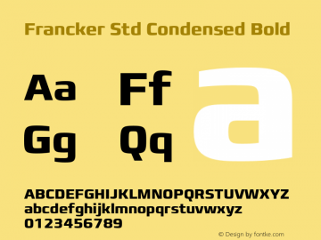 FranckerStd-CondensedBold Version 1.00图片样张