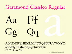 Garamond Classico Version 1.10图片样张