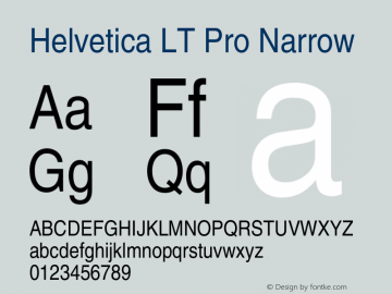 HelveticaLTPro-Narrow Version 2.000 Build 1000图片样张