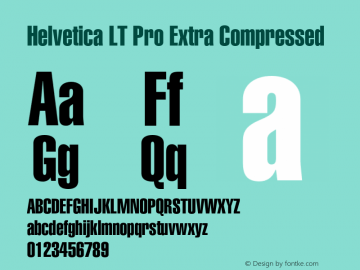 HelveticaLTPro-XCompressed Version 2.000 Build 1000图片样张