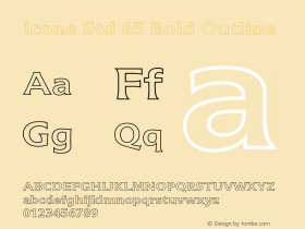 IconeStd-65BoldOutline Version 2.000 Build 1000图片样张