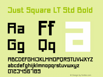 JustSquareLTStd-Demi Version 1.200;PS 001.002;hotconv 1.0.38图片样张