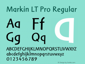 MarkinLTPro-Regular Version 1.000;PS 001.000;hotconv 1.0.38图片样张