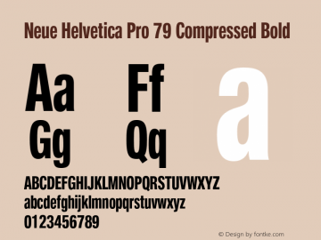 Neue Helvetica Pro 79 Comp Bold Version 1.1, build 2, pfc617图片样张