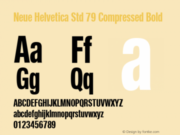 Neue Helvetica Std 79 Cm Bold Version 1.00, build 9, s3图片样张