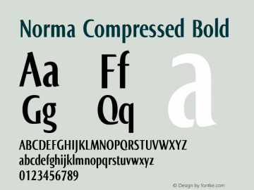 Norma Compressed Bold Version 2.00, build 3, s3图片样张