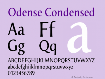 Odense Condensed Version 1.00图片样张