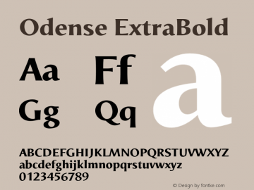 Odense ExtraBold Version 1.00图片样张