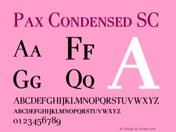 Pax Condensed SC Version 1.00图片样张