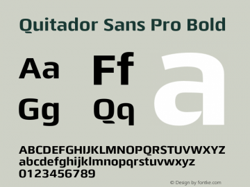 Quitador Sans Pro Bold Version 1.00图片样张