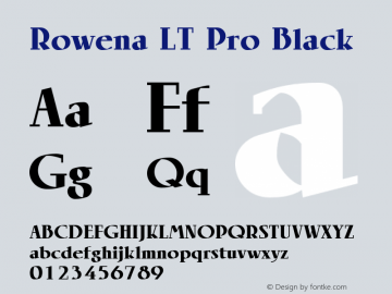 RowenaLTPro-Black Version 1.000;PS 001.000;hotconv 1.0.38图片样张