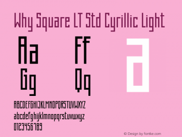 WhySquareLTStd-CyrLight Version 1.200;PS 001.002;hotconv 1.0.38图片样张