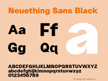 Neuething Sans Black Version 1.000;FEAKit 1.0图片样张