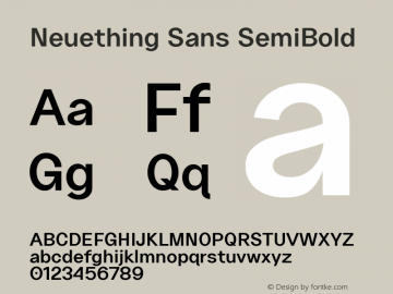 Neuething Sans SemiBold Version 1.000图片样张