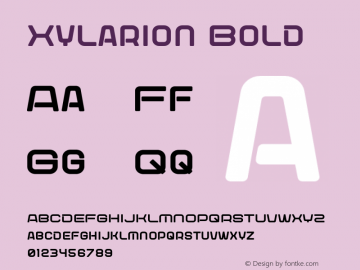 Xylarion-Bold Version 1.001;Fontself Maker 3.5.7图片样张