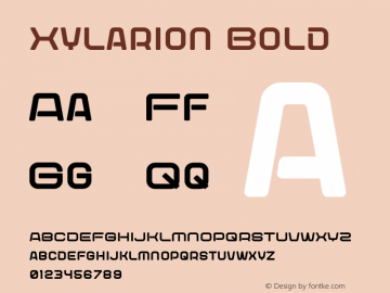 Xylarion Bold Version 1.001;Fontself Maker 3.5.7图片样张