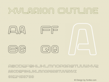 Xylarion-Outline Version 1.001;Fontself Maker 3.5.7图片样张