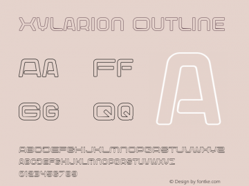 Xylarion Outline Version 1.001;Fontself Maker 3.5.7图片样张