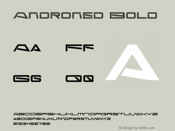 Androned-Bold Version 1.001;Fontself Maker 3.5.7图片样张