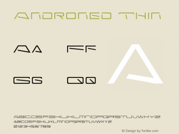 Androned Thin Version 1.001;Fontself Maker 3.5.7图片样张