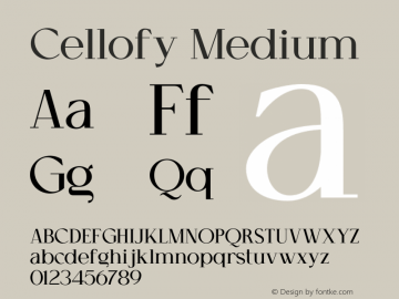 Cellofy-Medium Version 1.000图片样张