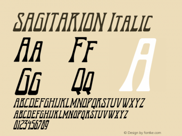 SAGITARION Italic Version 1.00;May 31, 2022;FontCreator 13.0.0.2683 64-bit图片样张