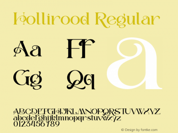 Hollirood Version 1.00;May 30, 2022;FontCreator 13.0.0.2683 64-bit图片样张
