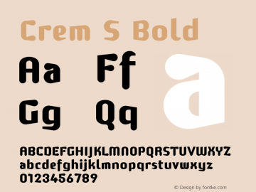 Crem S Bold Macromedia Fon￿ographer 4.1J 99.5.10 Font Sample