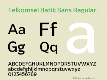 Telkomsel Batik Sans Regular Version 1.000图片样张