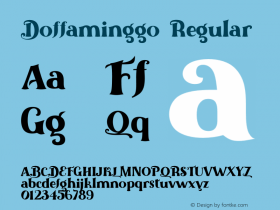 Doffaminggo Version 1.00;June 3, 2022;FontCreator 13.0.0.2683 64-bit图片样张