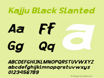 Kajju Black Slanted Version 1.000图片样张