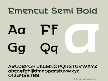 Emencut-SemiBold Version 1.000图片样张