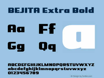 BEJITA Extra Bold Version 1.000图片样张