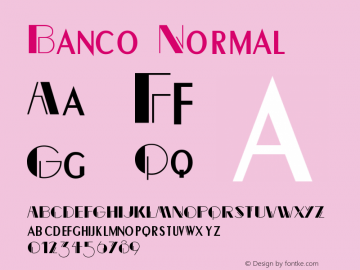 Banco Normal Version 1.000 Font Sample